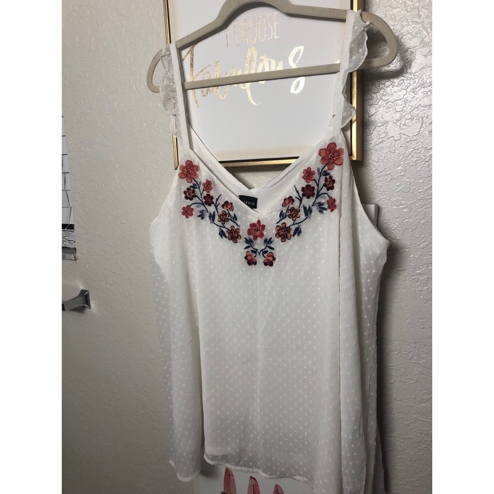 Torrid Mesh Overlay Tank Top